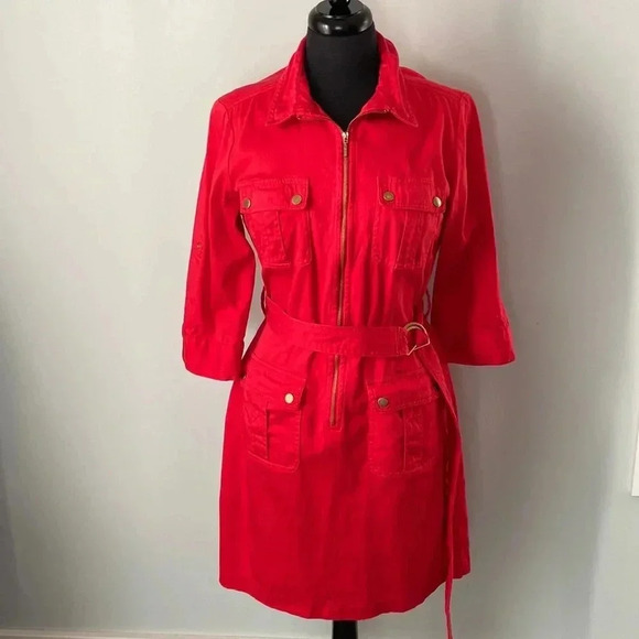 Sharagano | Belted Dress - Picture 1 of 6